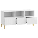 TV-skab Hvid højglans 102 x 34,5 x 50 cm Konstrueret træ