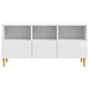 TV-skab Hvid højglans 102 x 34,5 x 50 cm Konstrueret træ