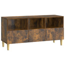 TV-skab med skuffe Røget eg 102 x 34,5 x 50 cm Konstrueret træ