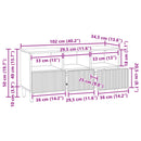 TV-skab Gammelt træ 102 x 34,5 x 50 cm Konstrueret træ
