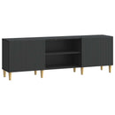 TV-skab Sort 150 x 31 x 50 cm Konstrueret træ