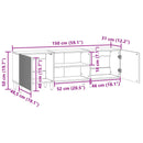 TV-skab Hvid højglans 150 x 31 x 50 cm Konstrueret træ