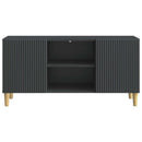 TV-skab Sort 102 x 34,5 x 50 cm Konstrueret træ