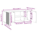 TV-skab Sonoma-eg 102 x 34,5 x 50 cm Konstrueret træ