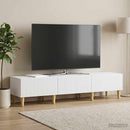 TV-skab med skuffe Hvid 147 x 34,5 x 30 cm Konstrueret træ