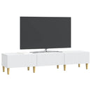 TV-skab med skuffe Hvid 147 x 34,5 x 30 cm Konstrueret træ