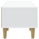 TV-skab med skuffe Hvid 147 x 34,5 x 30 cm Konstrueret træ