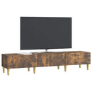 TV-skab med skuffe Røget eg 147 x 34,5 x 30 cm Konstrueret træ
