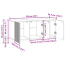 TV-skab Sonoma-eg 99 x 34,5 x 50 cm Konstrueret træ