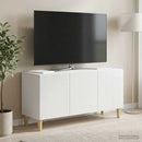 TV-skab Hvid højglans 99 x 34,5 x 50 cm Konstrueret træ