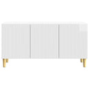 TV-skab Hvid højglans 99 x 34,5 x 50 cm Konstrueret træ
