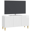 TV-skab Hvid højglans 99 x 34,5 x 50 cm Konstrueret træ