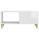 Sofabord Hvid højglans 90 x 50 x 40 cm Konstrueret træ