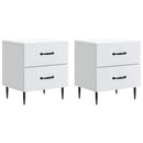 Natskab 2 pcs Hvid 43 x 34,5 x 47,5 cm Konstrueret træ