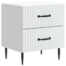 Natskab 2 pcs Hvid 43 x 34,5 x 47,5 cm Konstrueret træ