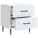 Natskab 2 pcs Hvid 43 x 34,5 x 47,5 cm Konstrueret træ