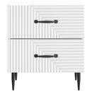 Natskab 2 pcs Hvid 43 x 34,5 x 47,5 cm Konstrueret træ