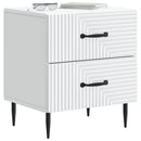 Natskab 2 pcs Hvid 43 x 34,5 x 47,5 cm Konstrueret træ