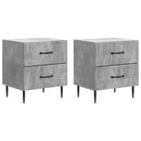 Natskab 2 pcs Betongrå 43 x 34,5 x 47,5 cm Konstrueret træ