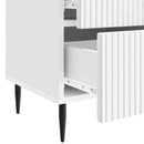 Natskab 2 pcs Hvid højglans 43 x 34,5 x 47,5 cm Konstrueret træ