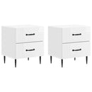 Natskab 2 pcs Hvid højglans 43 x 34,5 x 47,5 cm Konstrueret træ