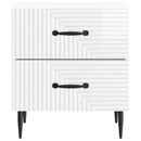 Natskab 2 pcs Hvid højglans 43 x 34,5 x 47,5 cm Konstrueret træ