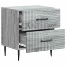 Natskab 2 pcs Grå sonoma-eg 43 x 34,5 x 47,5 cm Konstrueret træ