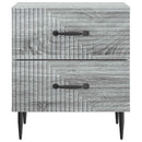 Natskab 2 pcs Grå sonoma-eg 43 x 34,5 x 47,5 cm Konstrueret træ