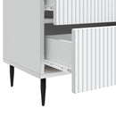 Natskab med skuffe Hvid 62 x 34,5 x 47,5 cm Konstrueret træ