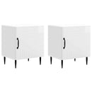 Natskab 2 pcs Hvid højglans 43 x 34,5 x 50 cm Konstrueret træ