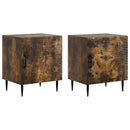 Natskab 2 pcs Røget eg 43 x 34,5 x 50 cm Konstrueret træ
