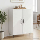 Sideboard Hvid højglans 66 x 34,5 x 89,5 cm Konstrueret træ
