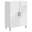 Sideboard Hvid højglans 66 x 34,5 x 89,5 cm Konstrueret træ