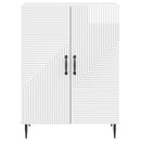 Sideboard Hvid højglans 66 x 34,5 x 89,5 cm Konstrueret træ