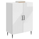 Sideboard Hvid højglans 66 x 34,5 x 89,5 cm Konstrueret træ