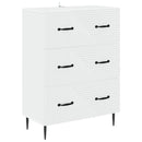Skuffeskab Hvid 66 x 34,5 x 89,5 cm Konstrueret træ