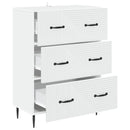 Skuffeskab Hvid 66 x 34,5 x 89,5 cm Konstrueret træ