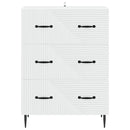 Skuffeskab Hvid 66 x 34,5 x 89,5 cm Konstrueret træ