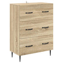 Skuffeskab Sonoma-eg 66 x 34,5 x 89,5 cm Konstrueret træ