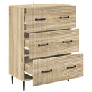 Skuffeskab Sonoma-eg 66 x 34,5 x 89,5 cm Konstrueret træ