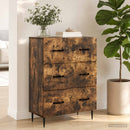 Skuffeskab Røget eg 66 x 34,5 x 89,5 cm Konstrueret træ