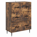 Skuffeskab 66 x 34,5 x 89,5 cm Konstrueret træ Røget eg