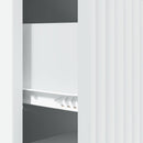 Skuffeskab Hvid 33 x 34,5 x 89,5 cm Konstrueret træ