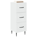 Skuffeskab Hvid 33 x 34,5 x 89,5 cm Konstrueret træ