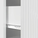 Skuffeskab Hvid højglans 33 x 34,5 x 89,5 cm Konstrueret træ