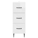 Skuffeskab Hvid højglans 33 x 34,5 x 89,5 cm Konstrueret træ