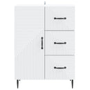 Sideboard med skuffe Hvid 66 x 34,5 x 89,5 cm Konstrueret træ