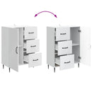 Sideboard med skuffe Hvid 66 x 34,5 x 89,5 cm Konstrueret træ