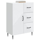 Sideboard med skuffe Hvid 66 x 34,5 x 89,5 cm Konstrueret træ