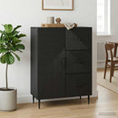 Sideboard med skuffe Sort 66 x 34,5 x 89,5 cm Konstrueret træ